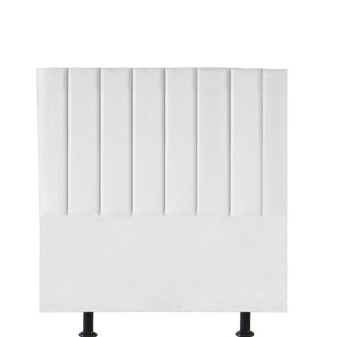 Cabeceira Estofada Carla 100cm Solteiro Para Cama Box Quarto Corino Branco - Gat Magazine