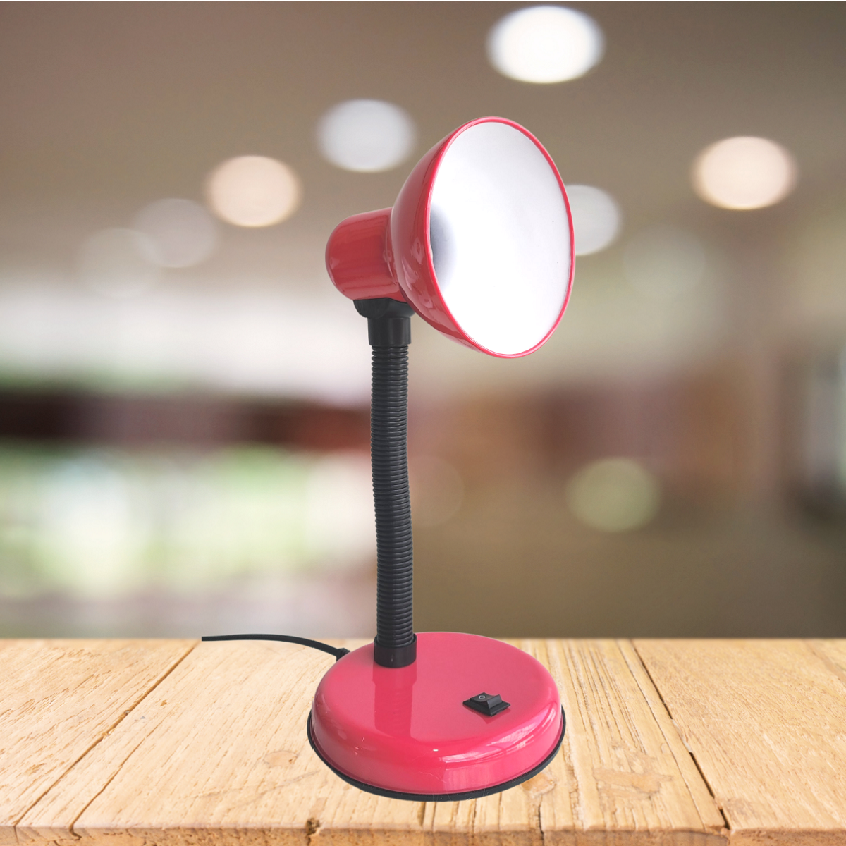 Ver imagem 5 de Luminária Mesa Abajur 35cm Articulada Flexível Pt-06: Rosa