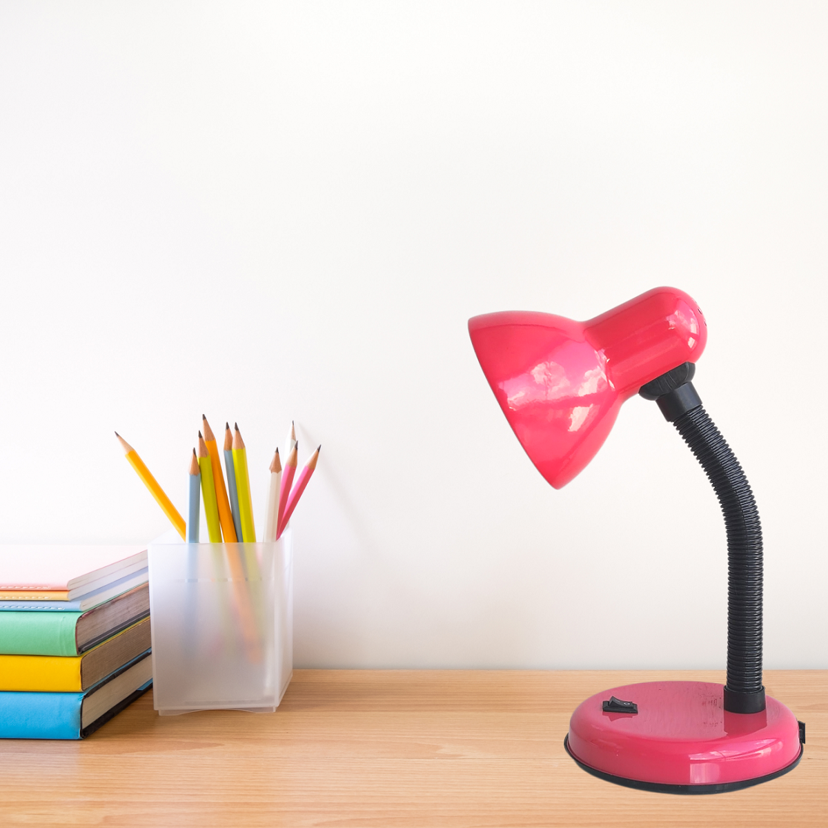 Ver imagem 4 de Luminária Mesa Abajur 35cm Articulada Flexível Pt-06: Rosa