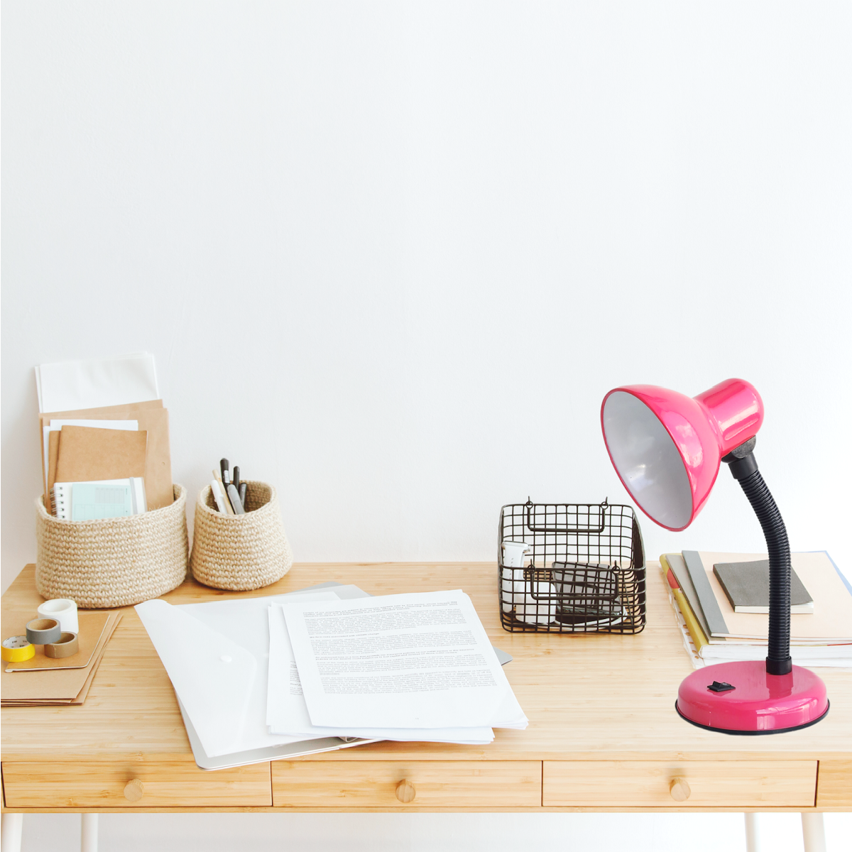 Ver imagem 3 de Luminária Mesa Abajur 35cm Articulada Flexível Pt-06: Rosa