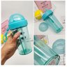 Garrafa De Canudo Duplo 2 Compartimento Com Tampa 2 Em 1 Azul - 7