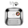Tanque Inox 40x34 American Steel - Sobrepor e Embutir - 1