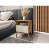 Mesa De Cabeceira Cancun Naturalle/Off White – Bechara Móveis - 2