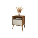 Ver imagem 1 de Mesa De Cabeceira Cancun Naturalle/Off White – Bechara Móveis
