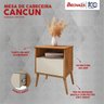 Mesa De Cabeceira Cancun Naturalle/Off White – Bechara Móveis - 5