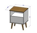 Ver imagem 4 de Mesa De Cabeceira Cancun Naturalle/Off White – Bechara Móveis