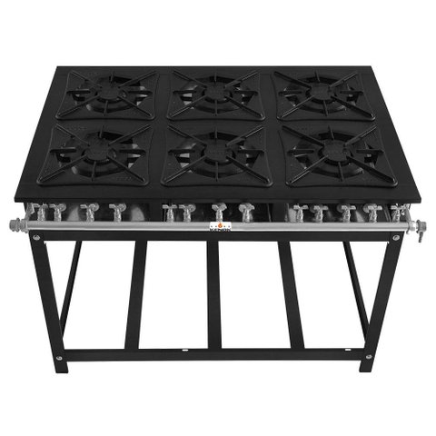 Fogão Super 40 Kenok 6 Bocas Duplas Baixa Pressão Fbsu6b.141