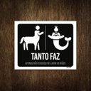 Ver imagem 1 de Placa De Banheiro Tanto Faz Lave As Mãos 27X35