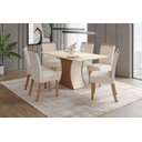 Ver imagem 2 de Mesa Jantar Luiza 160 6 Cadeiras Bella Linho - Henn