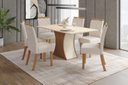 Ver imagem 2 de Mesa Jantar Luiza 160 6 Cadeiras Bella Linho - Henn