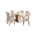 Ver imagem 1 de Mesa Jantar Luiza 160 6 Cadeiras Bella Linho - Henn