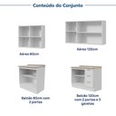 Ver imagem 6 de Cozinha Planejada 4 Peças 2 Aéreos 2 Balcões com Tampo Marselha CabeCasa MadeiraOriginals Branco