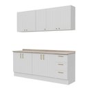Ver imagem 3 de Cozinha Planejada 4 Peças 2 Aéreos 2 Balcões com Tampo Marselha CabeCasa MadeiraOriginals Branco