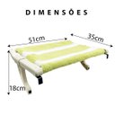 Ver imagem 3 de Cama Suspensa Janela Gato Pet Luxo Veludo Confortavel Rede Descanso Visao Panoramica Caminha Anti Es