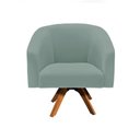 Ver imagem 5 de Poltrona Decorativa Kit 2 Stella Base de Madeira Giratória Mm30 Veludo Cotelê Menta D03 - D’Rossi