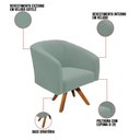 Ver imagem 3 de Poltrona Decorativa Kit 2 Stella Base de Madeira Giratória Mm30 Veludo Cotelê Menta D03 - D’Rossi