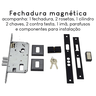 Fechadura Rolete Magnético Alta Segurança Pado Grafite 55mm Fech Zm Rq4 201-55arme Ctl-55 Gp - 7