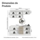 Ver imagem 3 de Armário de Cozinha Compacta 180 Cm Branco/crema Vik Madesa 01