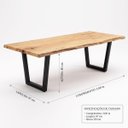 Ver imagem 3 de Mesa Jantar Madeira Maciça Borda Orgânica Tampo Único 2x0,97