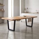 Ver imagem 4 de Mesa Jantar Madeira Maciça Borda Orgânica Tampo Único 2x0,97