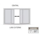 Ver imagem 4 de Janela de Aluminío Correr 100x200cm 4 Folhas com Vidro Lucasa Ideale Branco