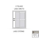 Ver imagem 4 de Porta de Aluminío de Correr 213x150cm 3 Folhas com Divisão e Vidro Riobras