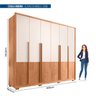 Guarda Roupa Casal 6 Portas 6 Gavetas Suburban Gold 100% Mdf Espresso Móveis - 3
