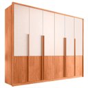 Ver imagem 3 de Guarda Roupa Casal 6 Portas 6 Gavetas Suburban Gold 100% MDF Espresso Móveis Marrom/Freijo/Off White