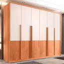 Ver imagem 1 de Guarda Roupa Casal 6 Portas 6 Gavetas Suburban Gold 100% MDF Espresso Móveis Marrom/Freijo/Off White