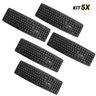 Kit 5 Teclados PS2 Basic Preto Com 104 Teclas ABNT2 Bright - 4