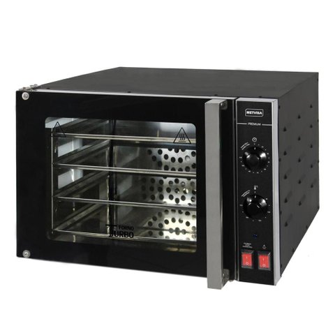 Forno Turbo Elétrico Metvisa Black 4 Esteiras 65 Litros 2000w 127v Fte65b127m605