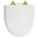 Ver imagem 1 de Assento Sanitário Studio Branco para vaso Incepa com Ferragem Dourada