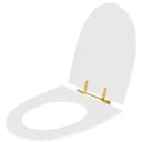 Ver imagem 2 de Assento Sanitário Studio Branco para vaso Incepa com Ferragem Dourada