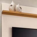 Ver imagem 5 de Painel para TV 55 pol com Bancada Suspensa Lake B01 Cinamomo Off White - Lyam Decor