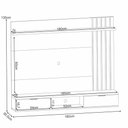 Ver imagem 4 de Painel para TV 55 pol com Bancada Suspensa Lake B01 Cinamomo Off White - Lyam Decor