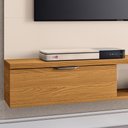 Ver imagem 7 de Painel para TV 55 pol com Bancada Suspensa Lake B01 Cinamomo Off White - Lyam Decor