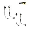 Kit 2 Fones de Ouvido sem Fio Bluetooth Volume e Chamada - 5