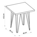 Ver imagem 4 de Mesa Centro Lateral Apoio (montada) Iron 47 Cm Preta Caemmun