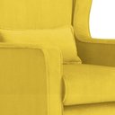 Ver imagem 4 de Poltrona c/ Puff Balanço Amamentação Aurora Suede Amarelo
