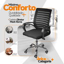 Ver imagem 3 de Kit 2 Cadeiras de Escritório Secretaria Diretor Roma Ergonômica