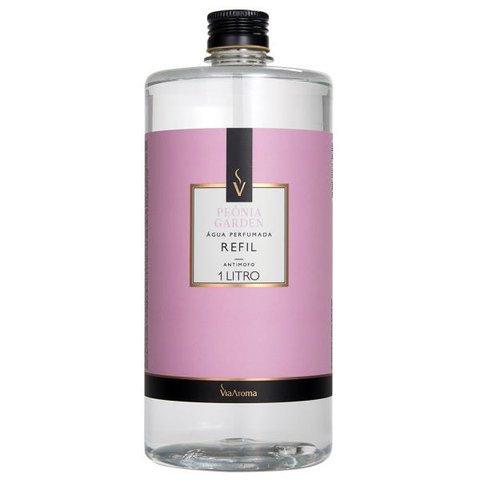 Refil Para Água Perfumada de Tecidos - Via Aroma 1L - Peônia Garden