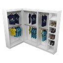Ver imagem 1 de KIT LOJA, CLOSET, CABIDEIRO DUPLO E SAPATEIRA M29.2020.B 100% MDF MUNDI MOVEIS