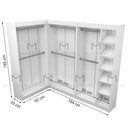 Ver imagem 3 de KIT LOJA, CLOSET, CABIDEIRO DUPLO E SAPATEIRA M29.2020.B 100% MDF MUNDI MOVEIS