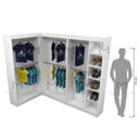 Ver imagem 6 de KIT LOJA, CLOSET, CABIDEIRO DUPLO E SAPATEIRA M29.2020.B 100% MDF MUNDI MOVEIS