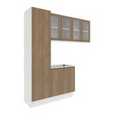 Ver imagem 2 de Lavanderia Modulada Kappesberg Celeste 4 Peças Branco/nogueira 210cm