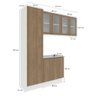 Lavanderia Modulada Kappesberg Celeste 4 Peças Branco/nogueira 210cm - 4