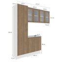Ver imagem 4 de Lavanderia Modulada Kappesberg Celeste 4 Peças Branco/nogueira 210cm