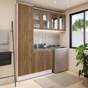 Ver imagem 1 de Lavanderia Modulada Kappesberg Celeste 4 Peças Branco/nogueira 210cm