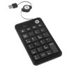 Kit 10 Teclados Numéricos com cabo retrátil USB Preto Bright - 4