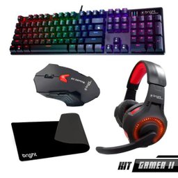 Kit Gamer Teclado Mecânico Mouse Gamer Headset Led Mouse Pad - 5